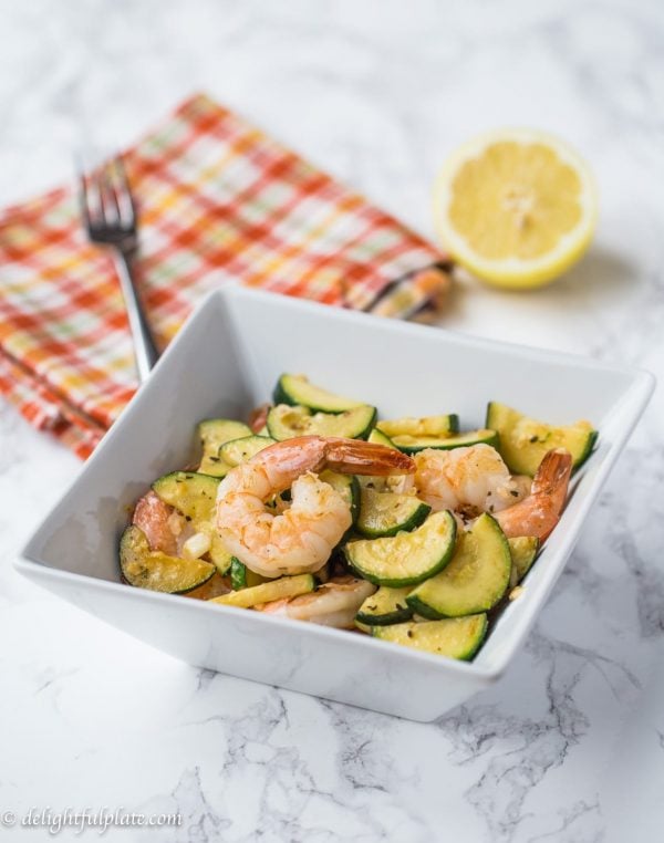 Sauteed shrimp with zucchini Sauteed shrimp zucchini