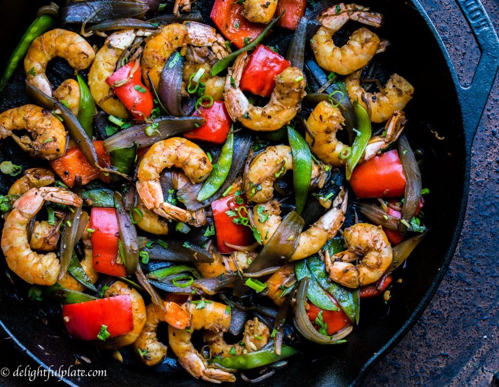 Asian Shrimp and Vegetable medley Stir-fry - Delightful Plate