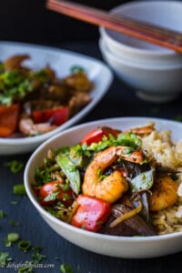 Asian shrimp veggies stir fry