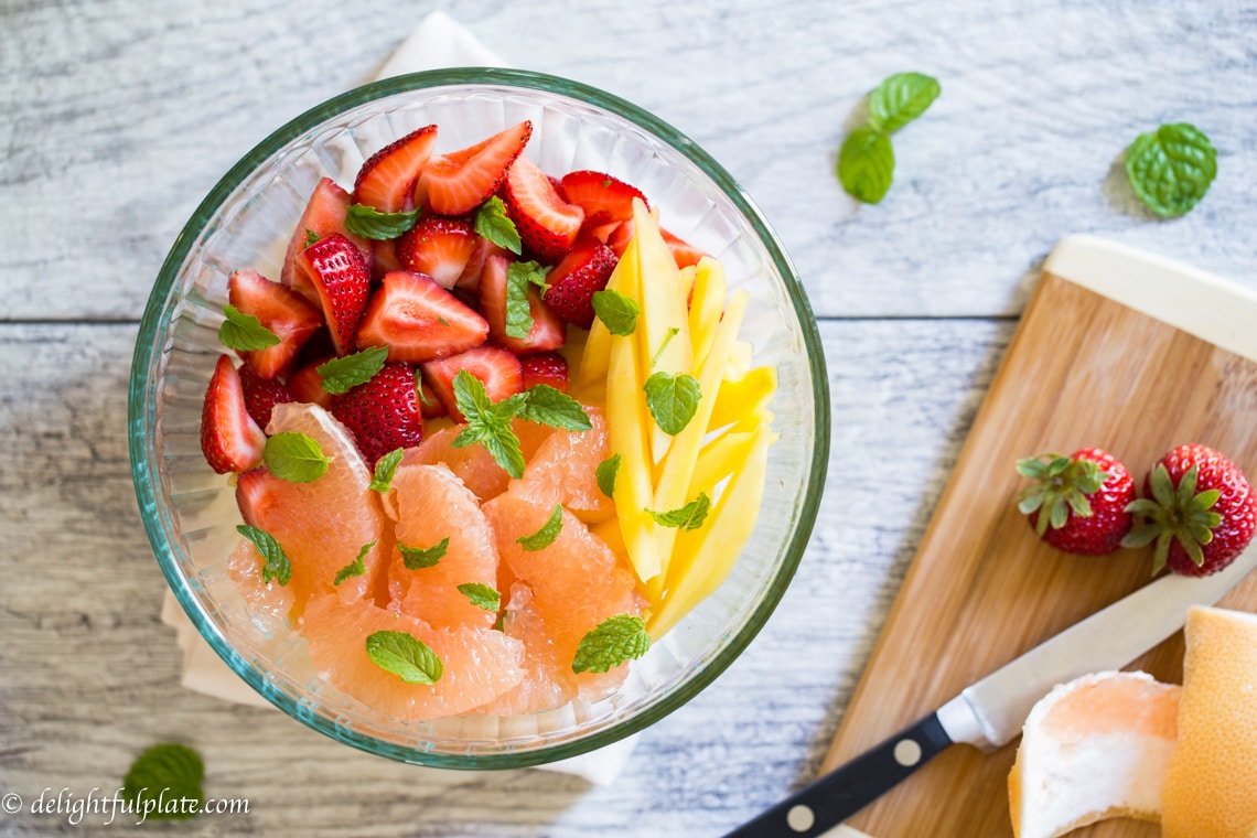 Fruit salad with salt and cayenne pepper Vietnamese style Delightful