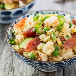 Shrimp and Chinese sausage fried rice