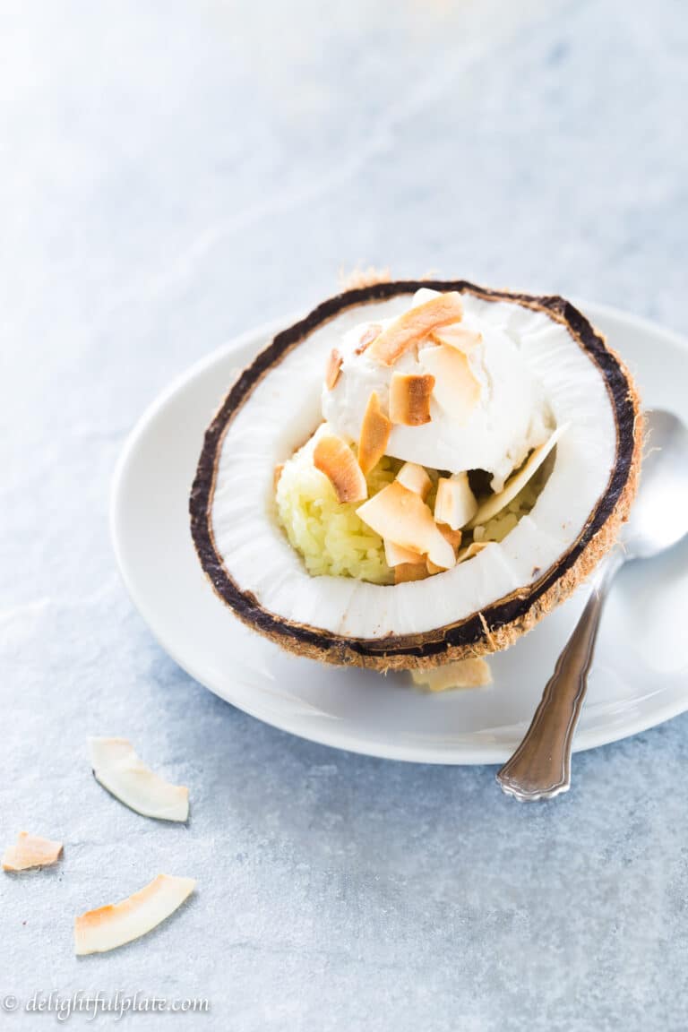 Ice cream with pandan sticky rice is a popular Vietnamese street snack/dessert with amazing flavor, fragrance, and texture. All elements complement each other extremely well, and you will be surprised at how addictive it is.