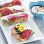 Vietnamese fresh spring rolls with jicama and egg make fun and refreshing appetizers with plenty of crunchiness and flavors.
