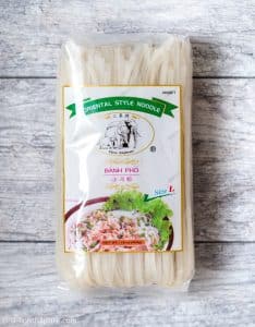 Rice Noodles (Pho) from Three Elephant brand. Great texture and taste.