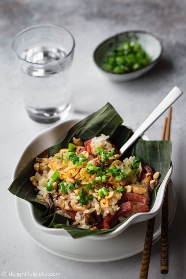 Steamed Chicken Sticky Rice Delightful Plate