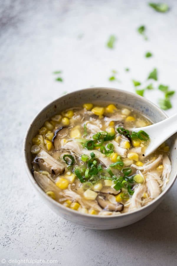 Pressure Cooker Chicken Corn Soup Delightful Plate