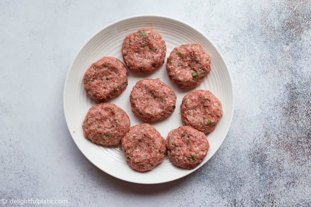 patties of Japanese hamburger steak