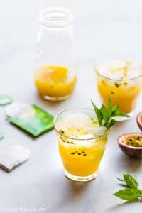 This Passion Fruit Iced Tea (Tra Chanh Leo) is a perfect drink to beat the heat in the summer. It is easy to make with 4 simple ingredients and also refined-sugar free.