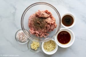 Ingredients for Vietnamese Grilled Pork Meatballs