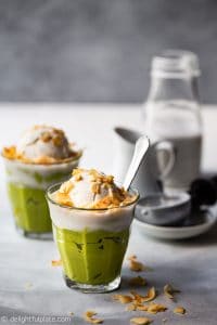 Vietnamese Avocado Mousse Ice Cream (Kem Bo) is a rich and creamy dessert which is super easy to put together. It is a popular street food snack in Danang, one of the fastest growing cities in Vietnam. This dish can be made vegan and dairy-free.