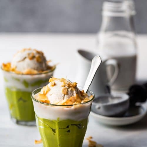 Vietnamese Avocado Mousse Ice Cream (Kem Bo) is a rich and creamy dessert which is super easy to put together. It is a popular street food snack in Danang, one of the fastest growing cities in Vietnam. This dish can be made vegan and dairy-free.