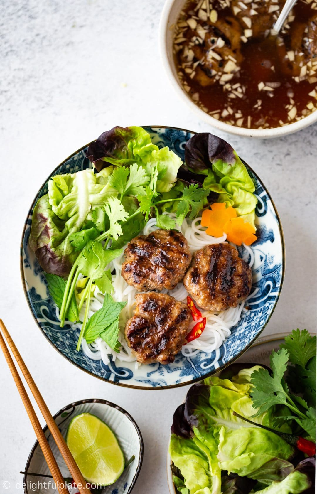 Authentic Bun Cha - Vietnamese Grilled Pork Meatballs with Noodles ...