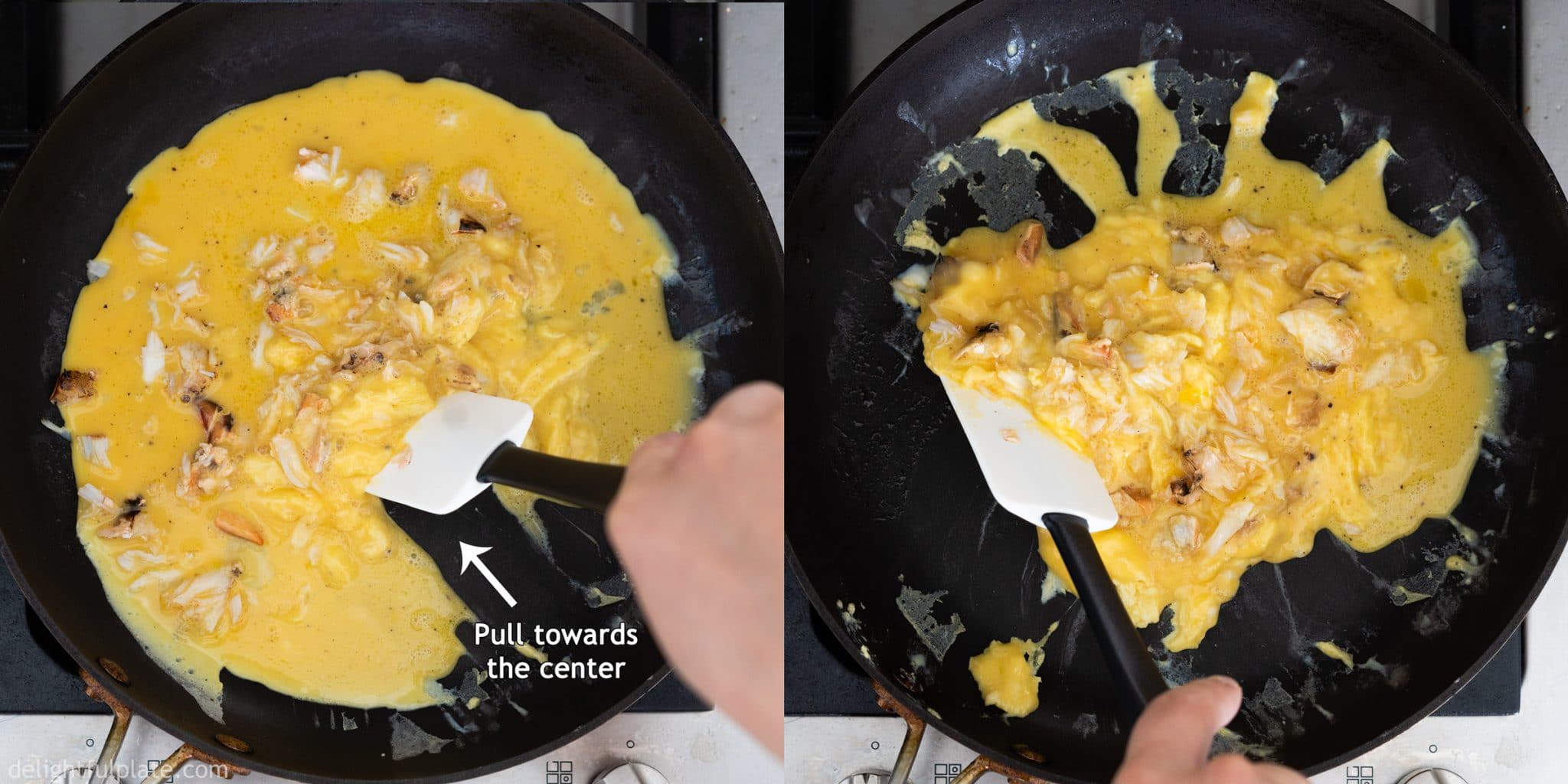 Easy Crab Scrambled Eggs Delightful Plate