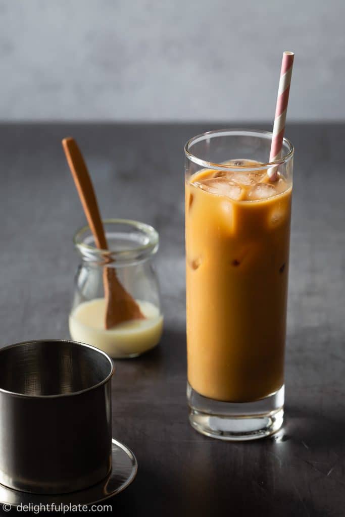 Vietnamese Iced Coffee is a cold coffee drink made from brewing Vietnamese medium-ground dark roast coffee. A very tasty and easy drink to make at home.