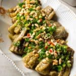 Vietnamese Grilled Eggplant with Scallion Oil (Ca Tim Nuong Mo Hanh)