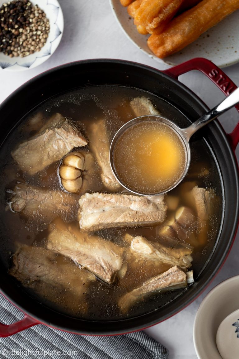 Singaporean Bak Kut Teh White Pepper Pork Rib Soup Delightful Plate Singaporean Bak Kut Teh White Pepper Pork Rib Soup Delightful Plate