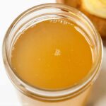 Ginger syrup in a jar