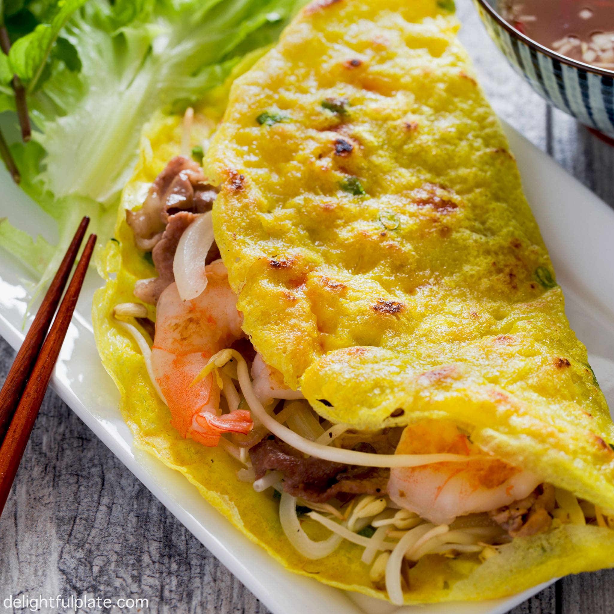 Crispy Vietnamese Crepes Banh Xeo image Crispy Vietnamese Crepes Banh Xeo image