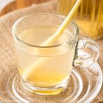 a glass of lemongrass ginger tea