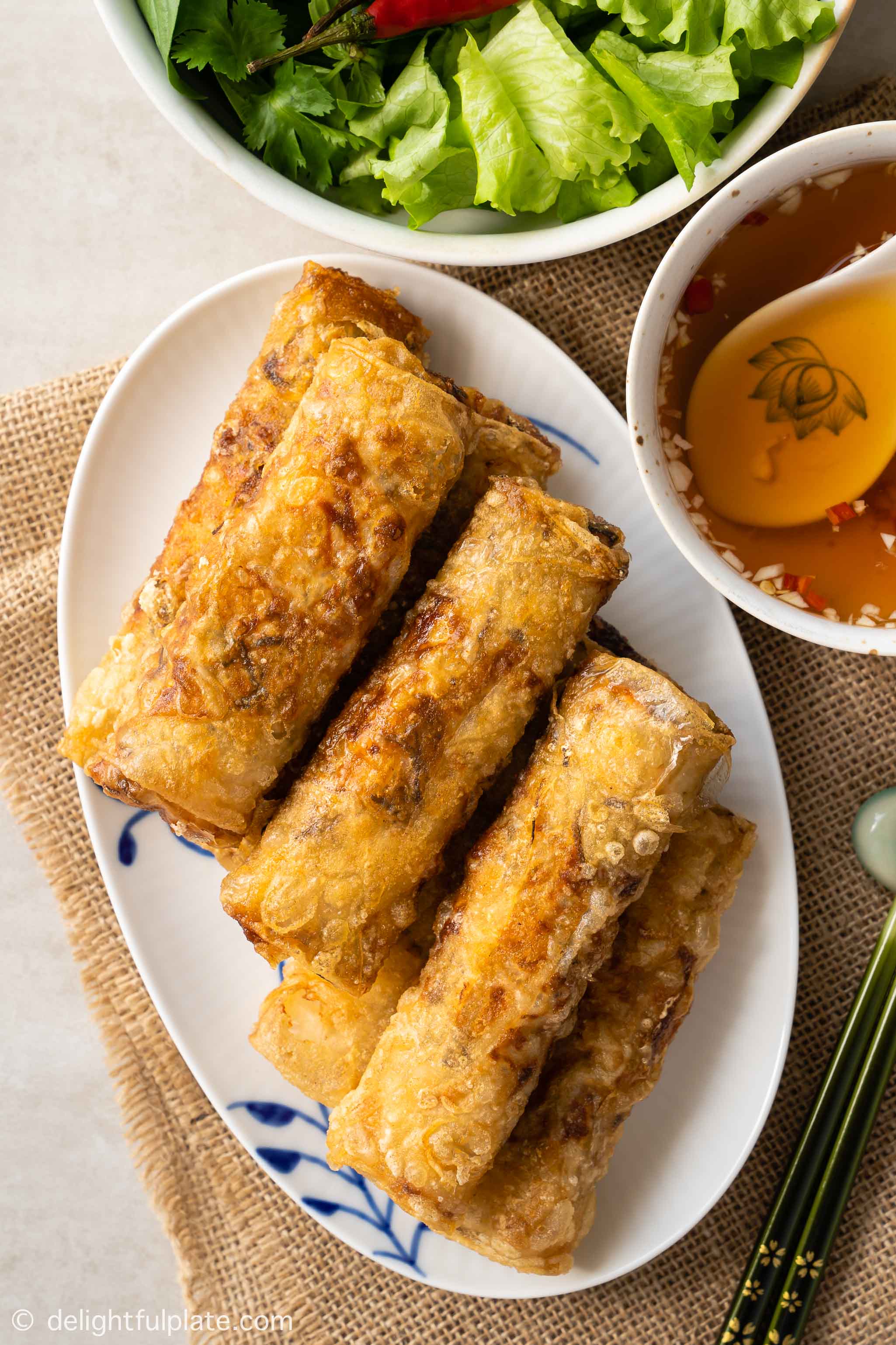 Vietnamese Fried Spring Rolls (Nem Ran/Cha Gio) - Delightful Plate