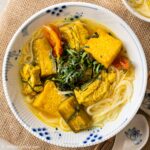 a bowl of Vietnamese Braised Ribs with Turmeric and Tofu