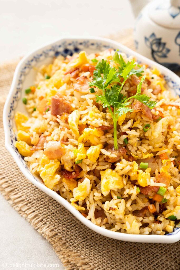 Bacon Fried Rice Delightful Plate