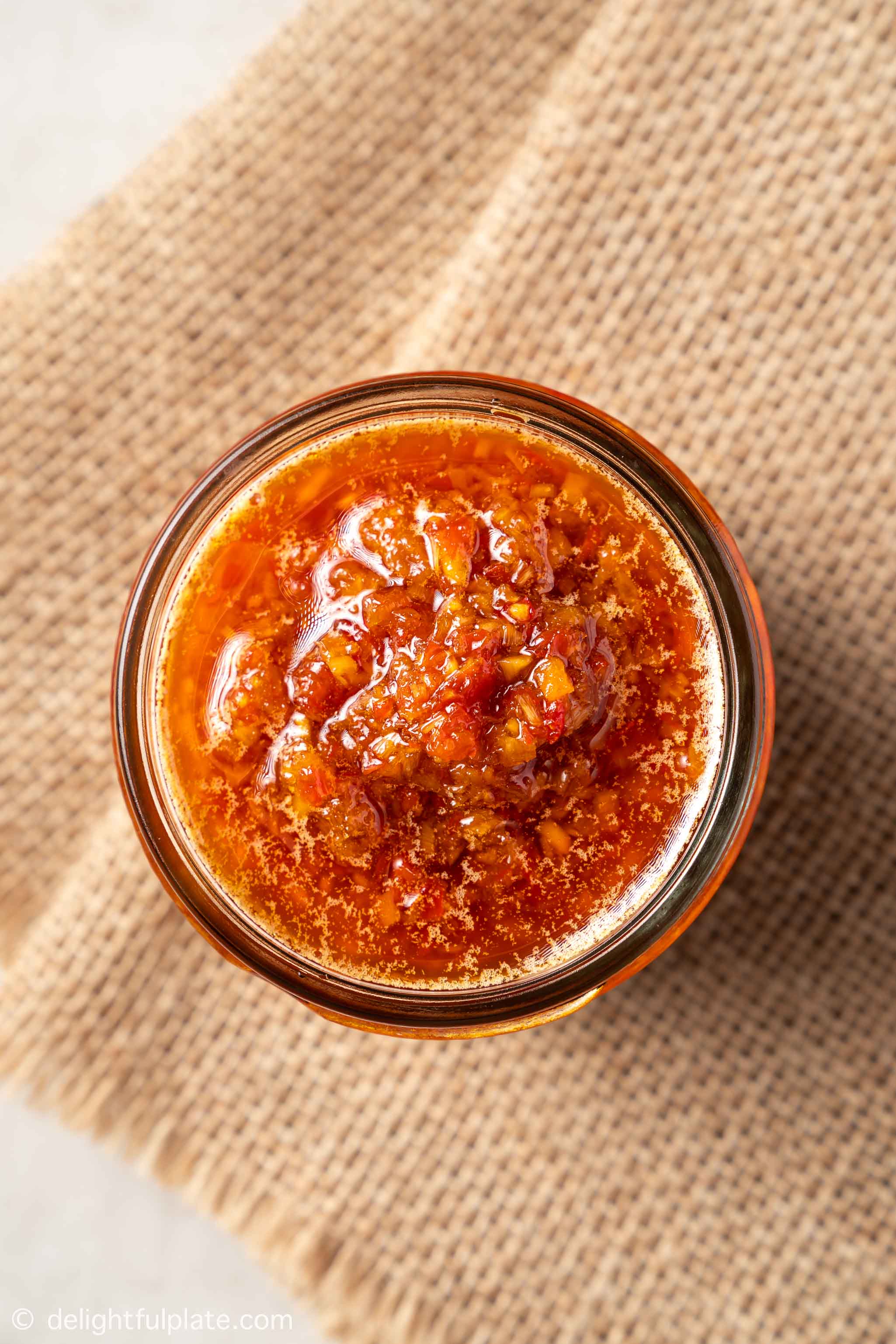 a jar of sate sauce