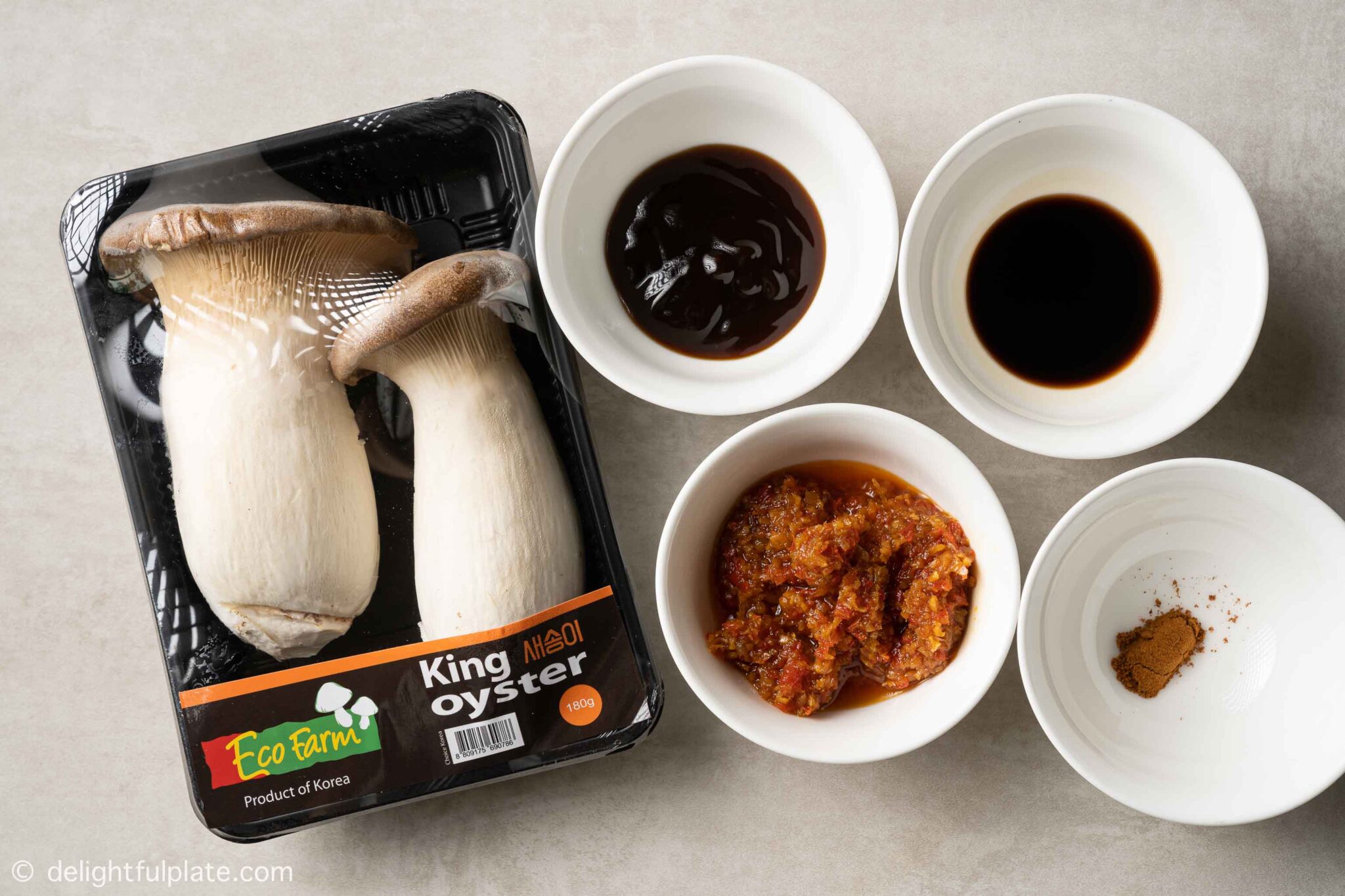 Grilled King Oyster Mushrooms with Sate Sauce Delightful Plate