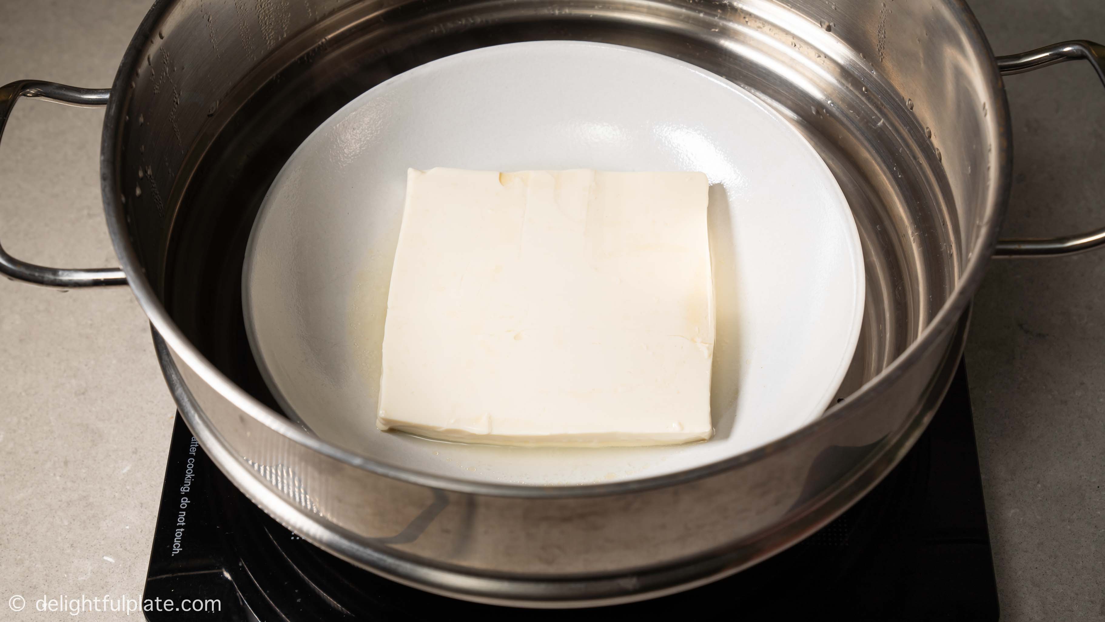 steaming the tofu