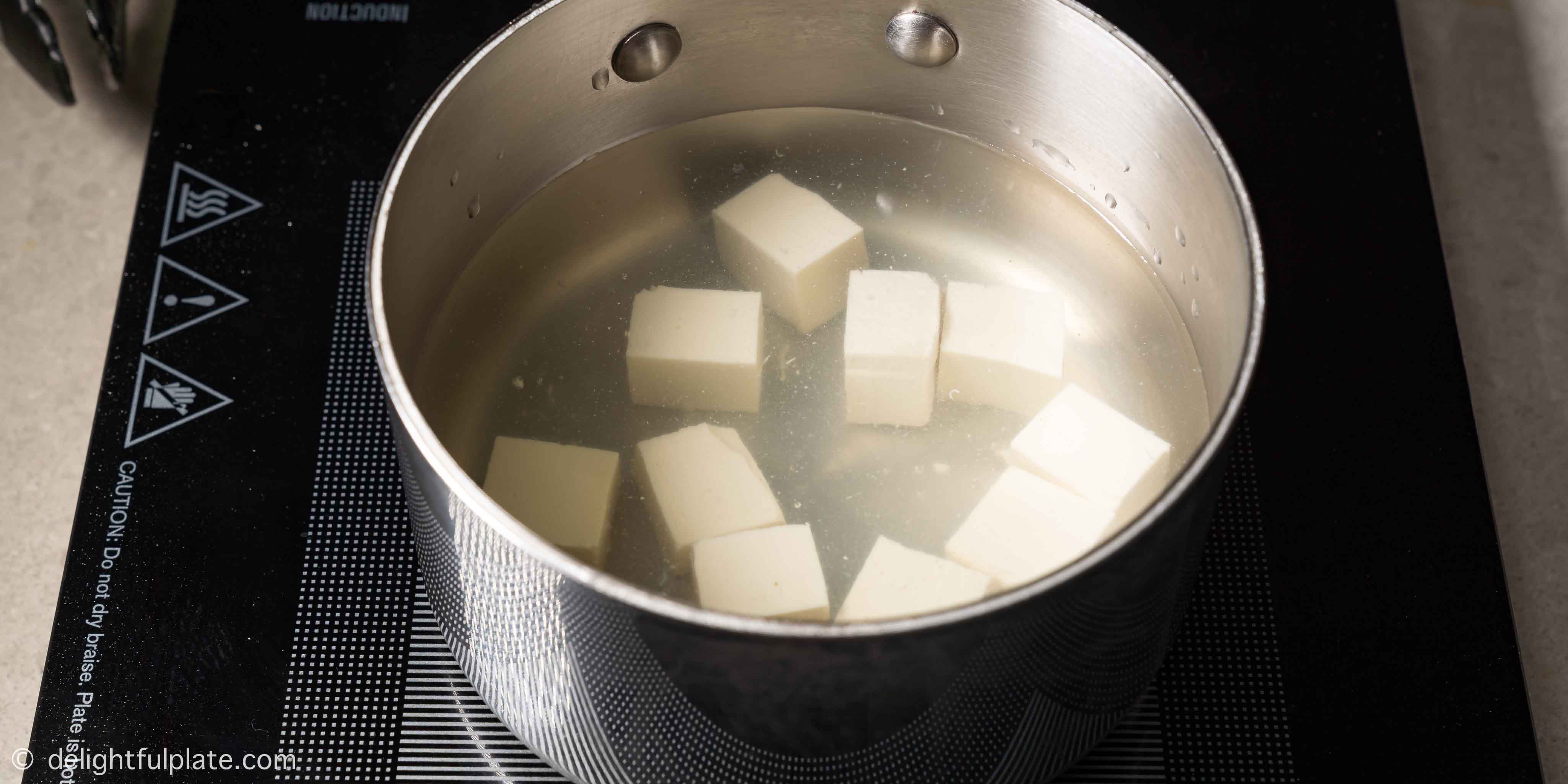 blanching silken tofu
