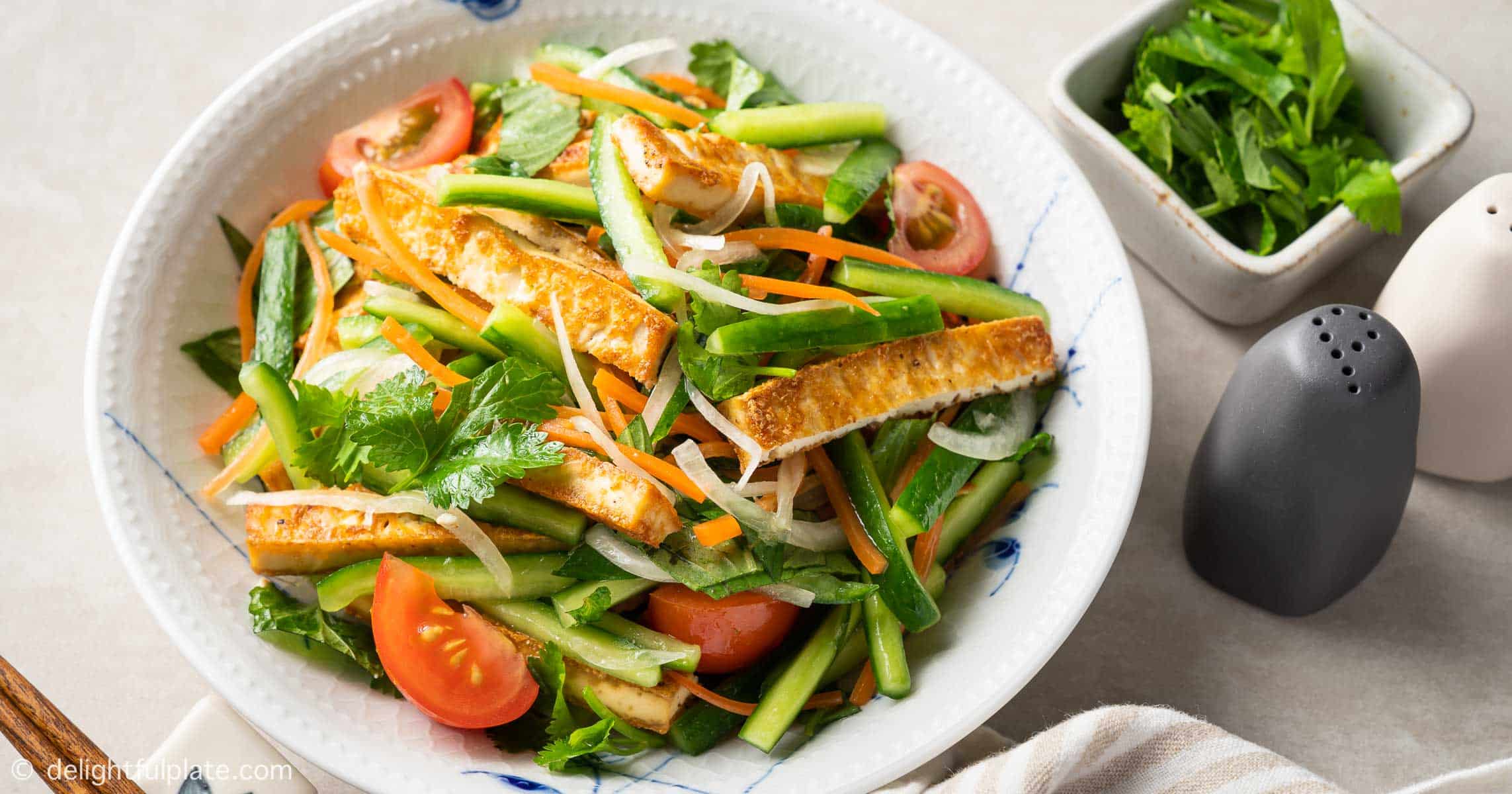 Easy Tofu Salad with Cucumber (30 minutes)