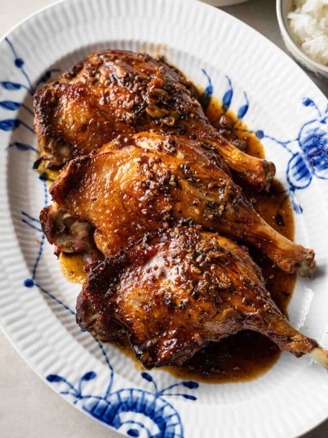Roasted Duck Legs with Black Pepper Sauce Story