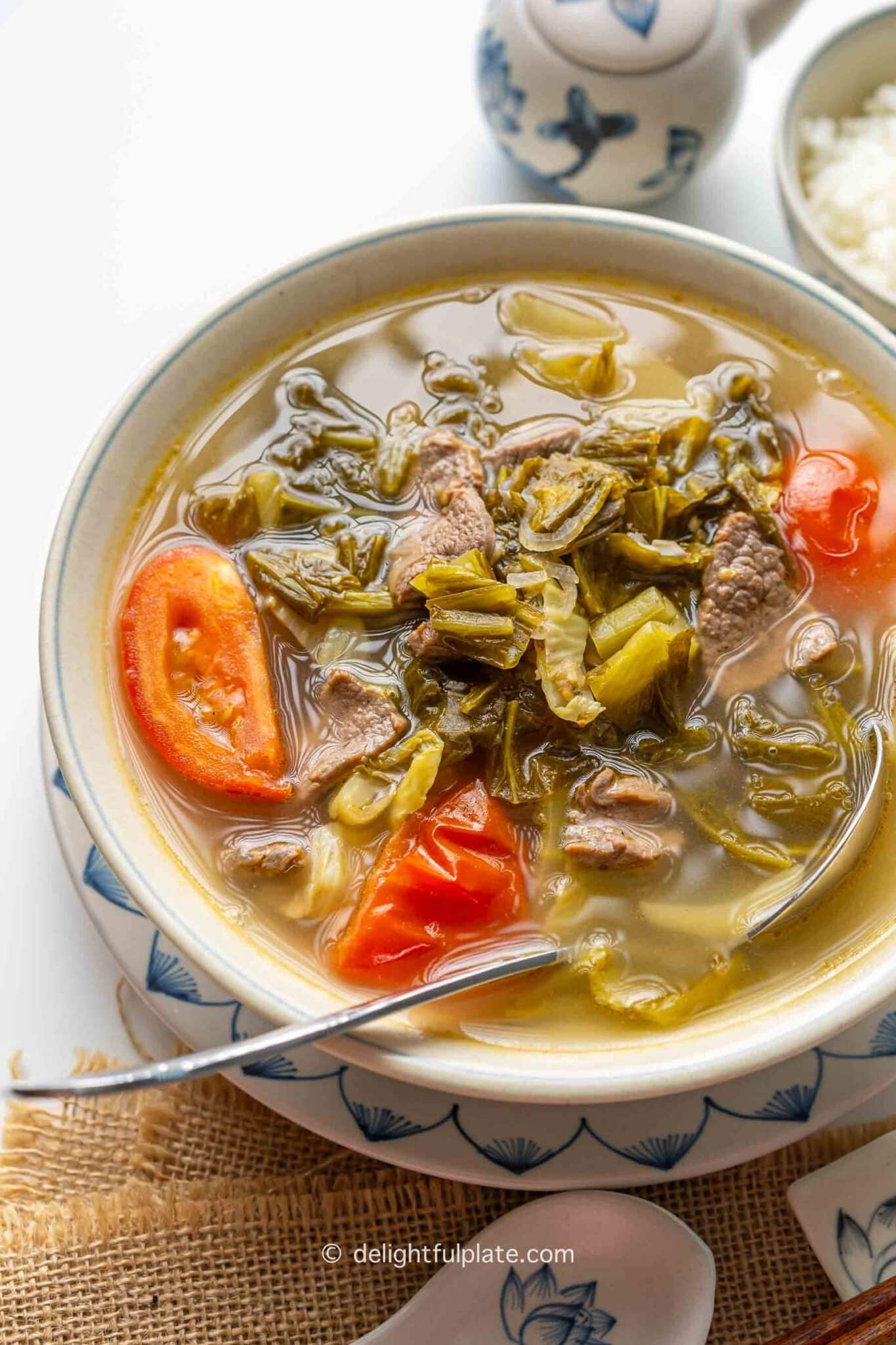 Vietnamese Beef and Pickled Mustard Greens Soup (Canh Dưa Bò ...