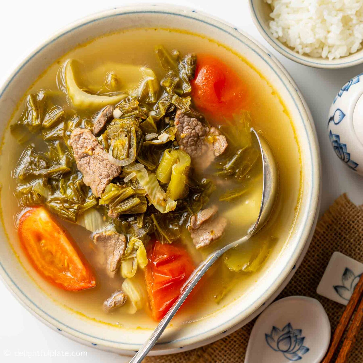 Vietnamese Beef and Pickled Mustard Greens Soup (Canh Dưa Bò ...